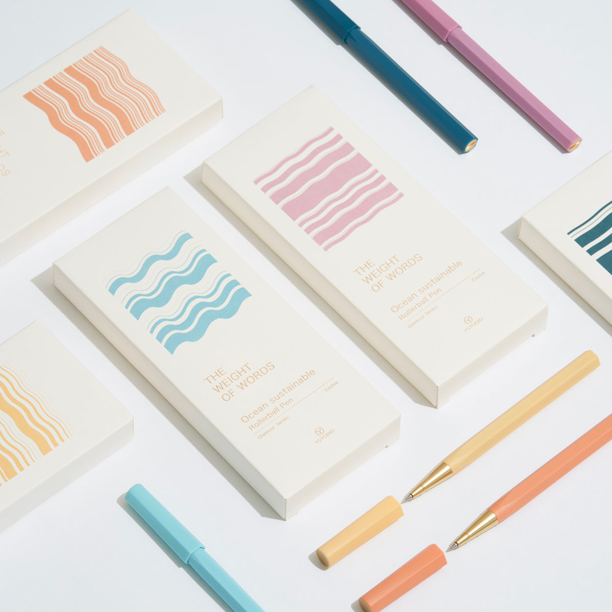 Glamour Evolve - Ocean Sustainable Rollerball Pen (Dawn Yellow)