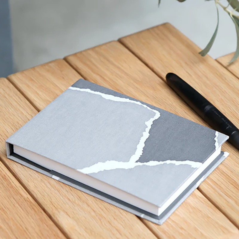 Kakimori Mini note cover Naoko Hashimoto Paperline Grey, cotton notebook cover