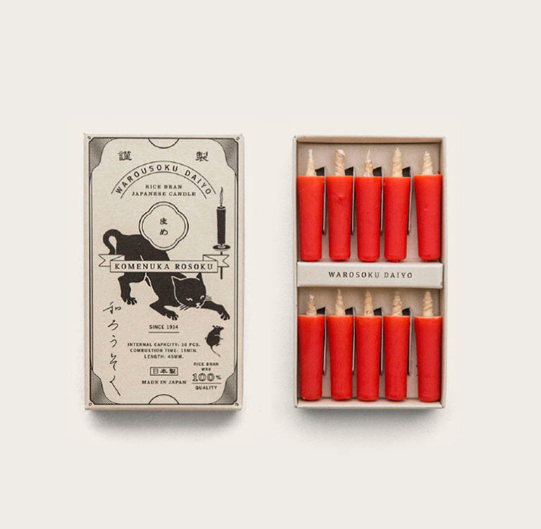 Rice Wax Candle Red pack of 10