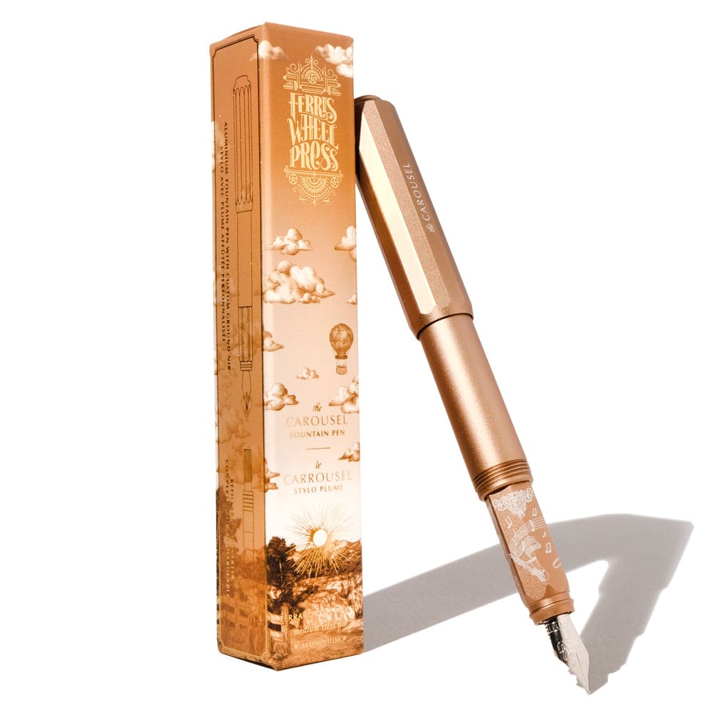 Fountain Pen with Aluminium Carousel - Terracotta Canyon - Fine