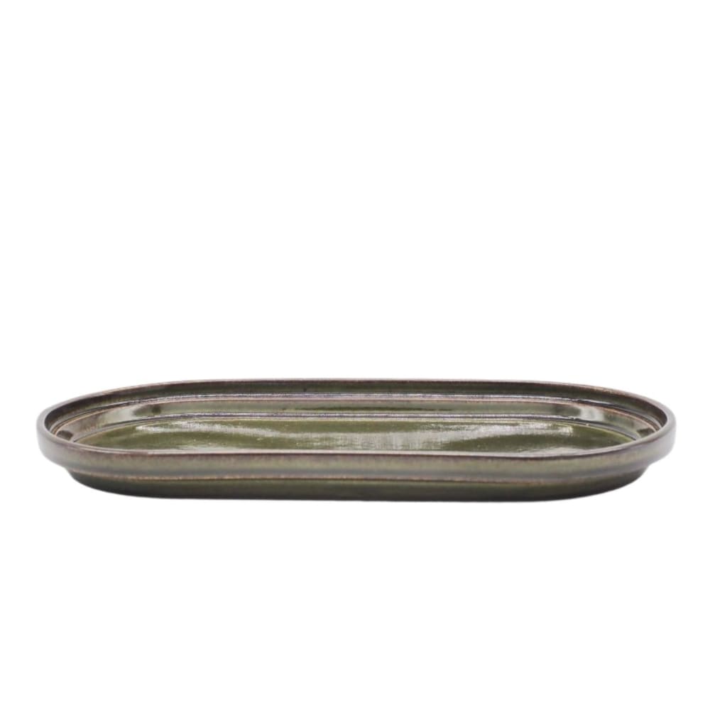 Smith stacking Oval Plate - green