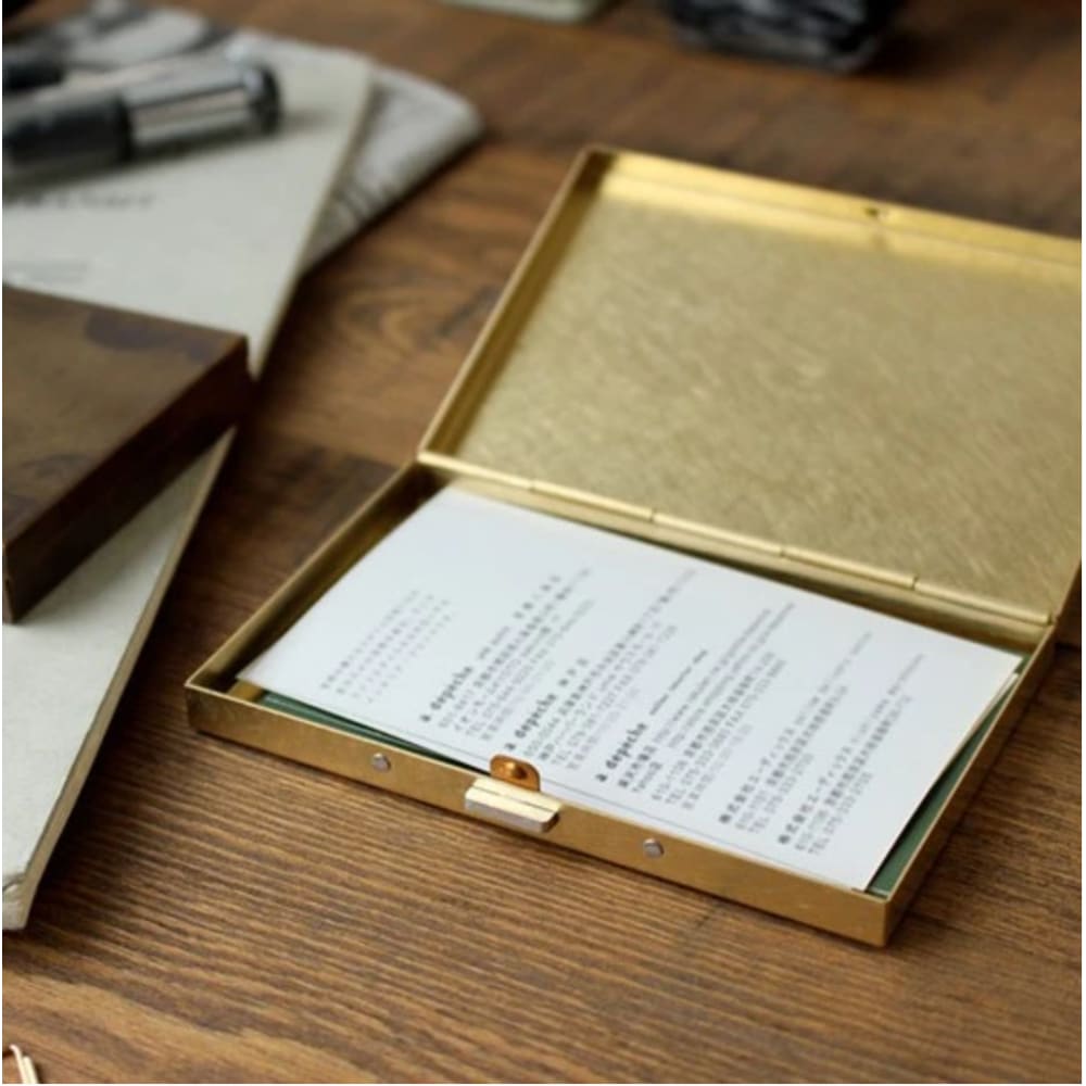 BRASS BOX CARDCASE SOLID - Cardcase
