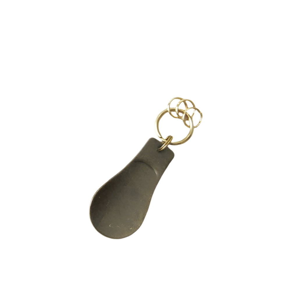 BRASS SHOE HORN KEY RING RUST - Shoe Horn