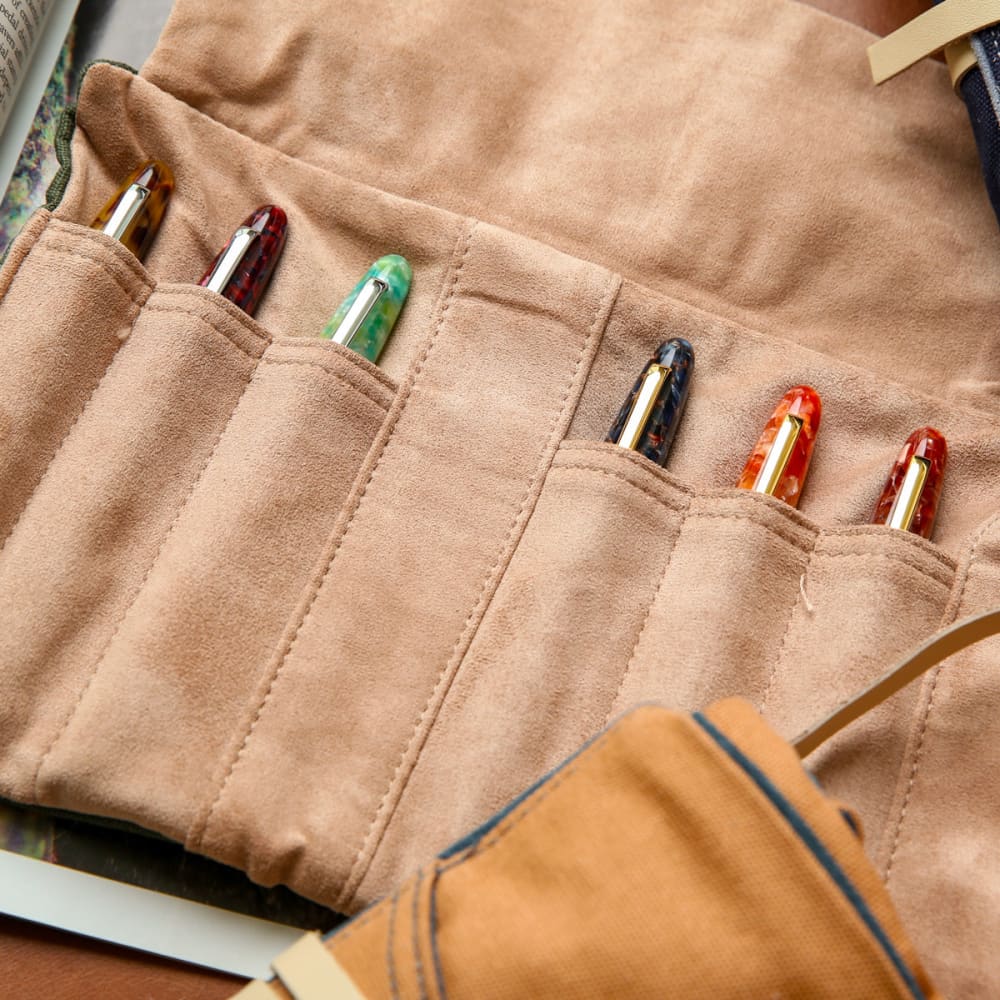 Esterbrook Pen Cups and Rolls - Pen Roll Tan - Fountain Pen