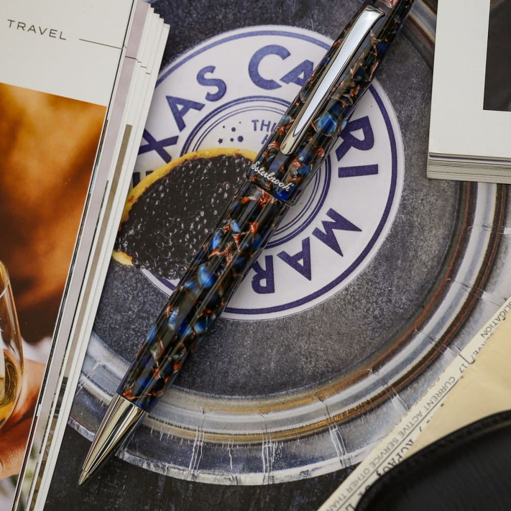 Estie Nouveau Blue Palladium Trim Ballpoint pen - Ballpoint