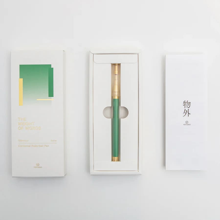 Glamour Evolve - Elemental Rollerball Pen - Clear Green