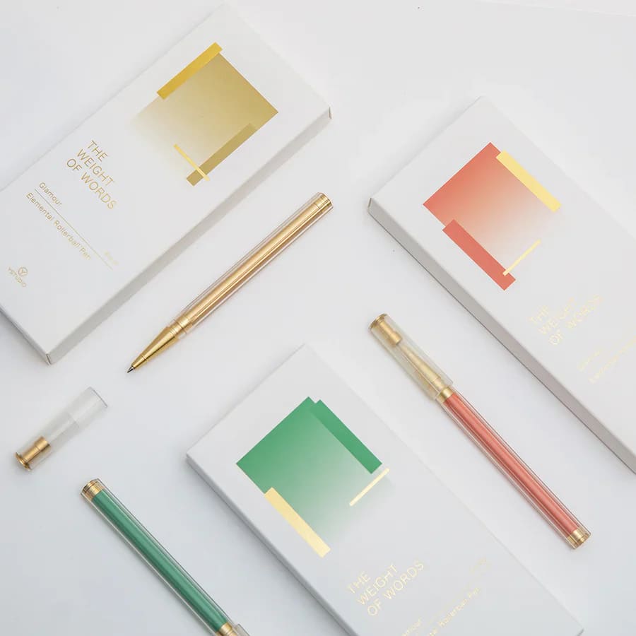 Glamour Evolve - Elemental Rollerball Pen - Clear Green