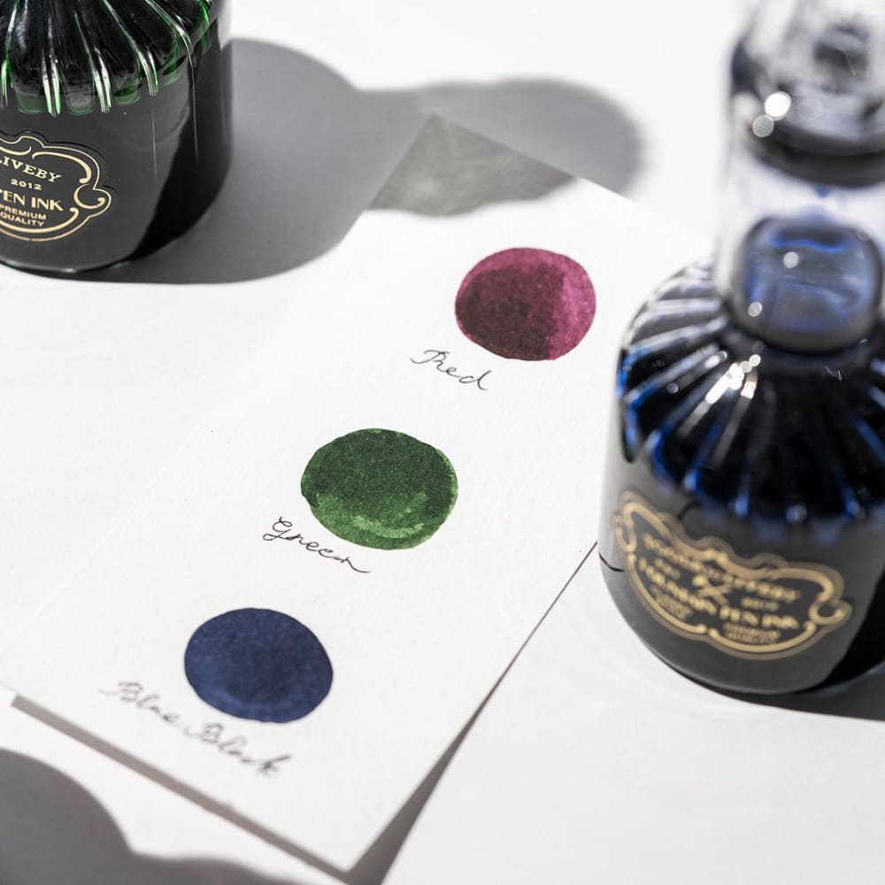 glass bottle ink / blue black - Ink