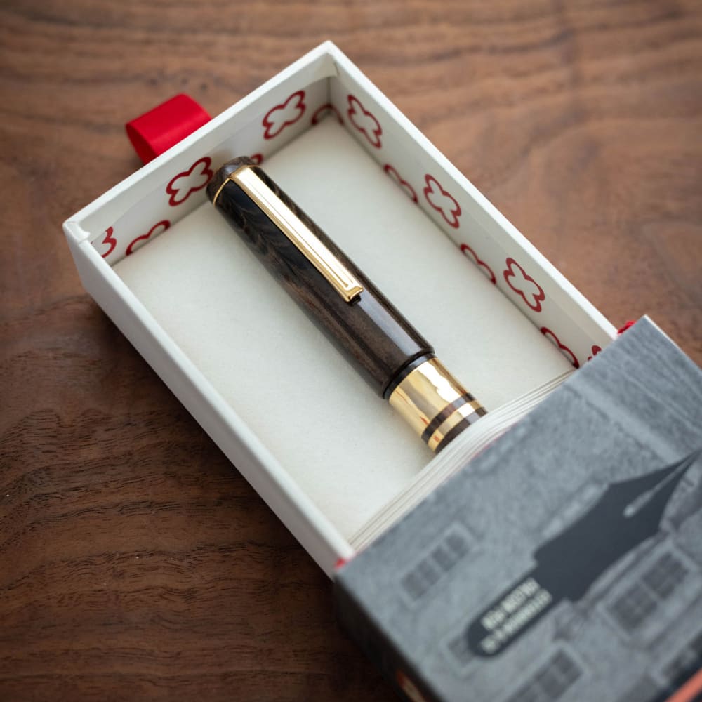 Model J Antique Rose Ebonite with Gold trim - Fountain Pen