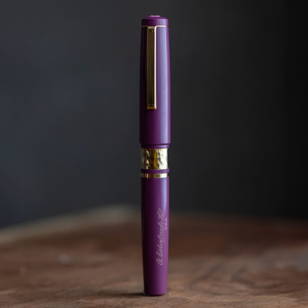 Model J Blackberry Ebonite with Gold trim - Fine - FOUTAIN