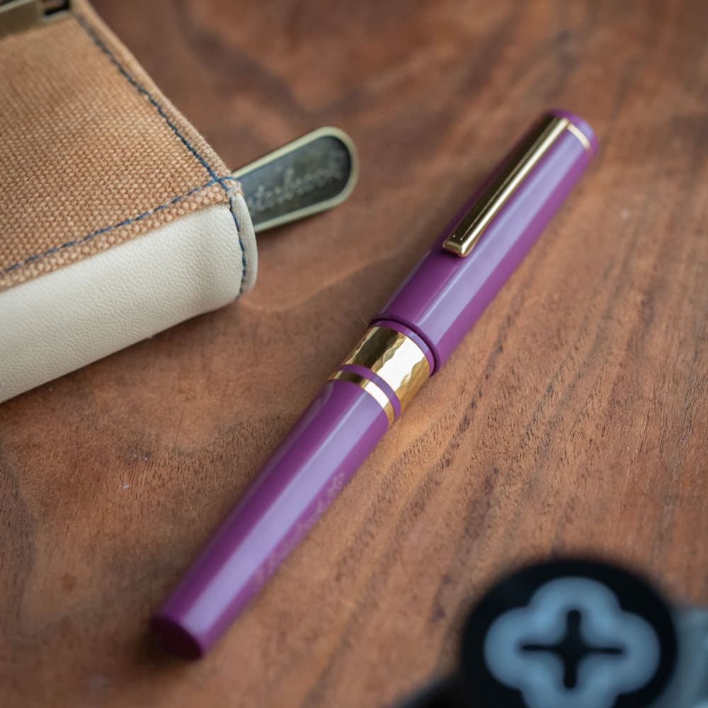 Model J Blackberry Ebonite with Gold trim - Fine - FOUTAIN