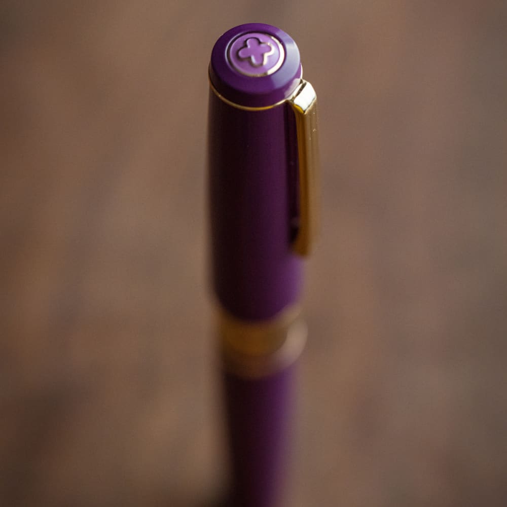 Model J Blackberry Ebonite with Gold trim - Fine - FOUTAIN