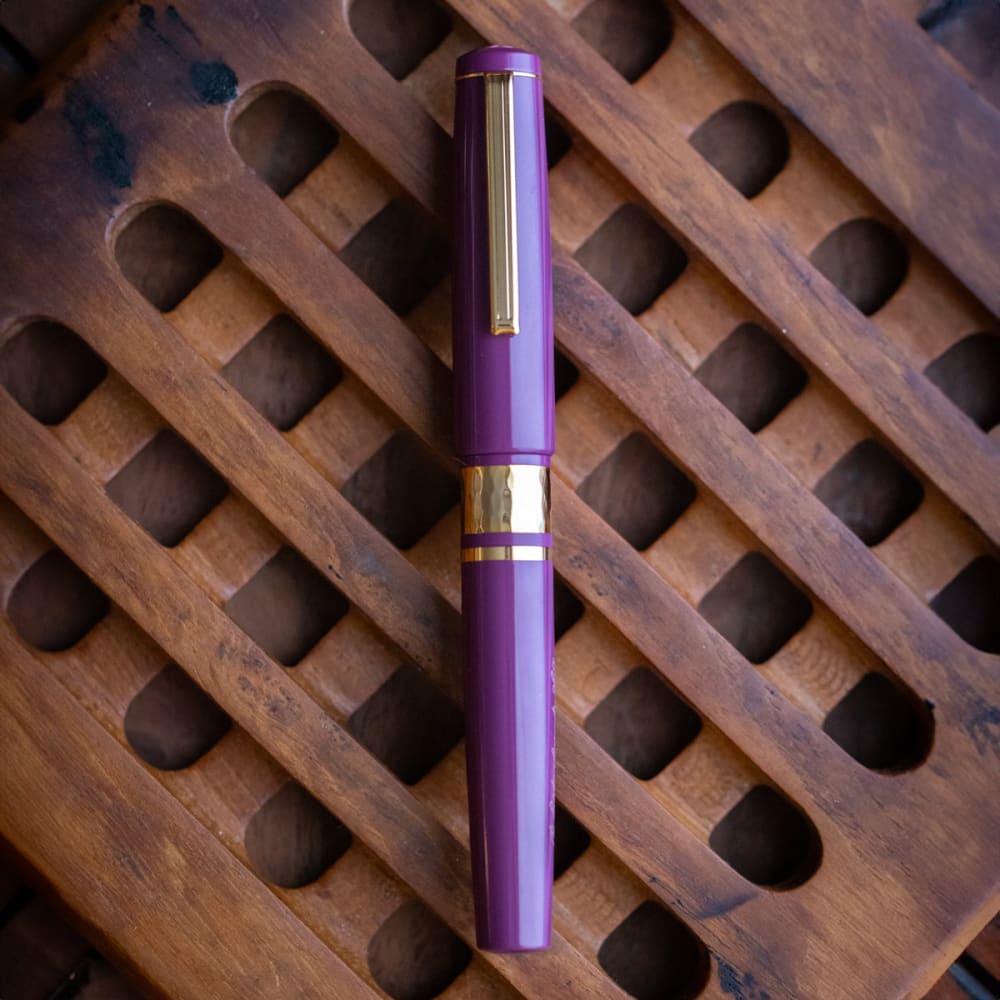 Model J Blackberry Ebonite with Gold trim - Fine - FOUTAIN