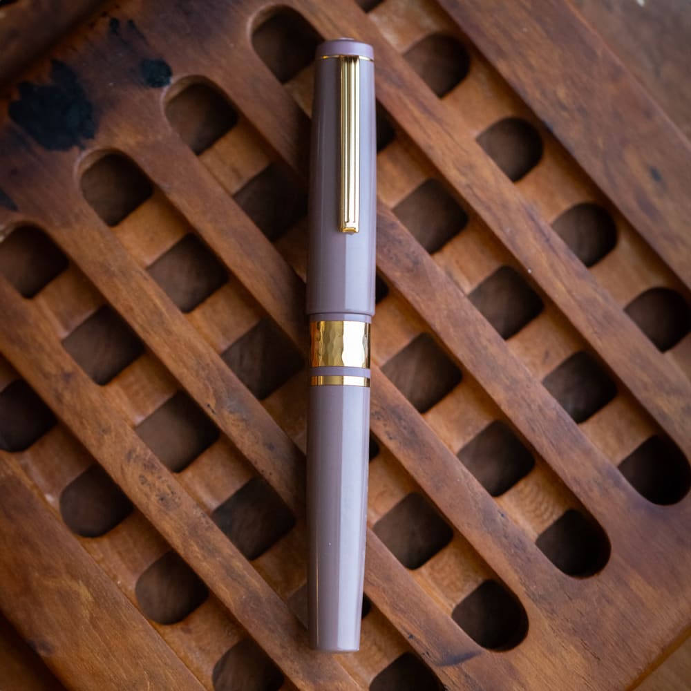 Model J Violet Ebonite with Gold trim - Fine - Fountain Pen
