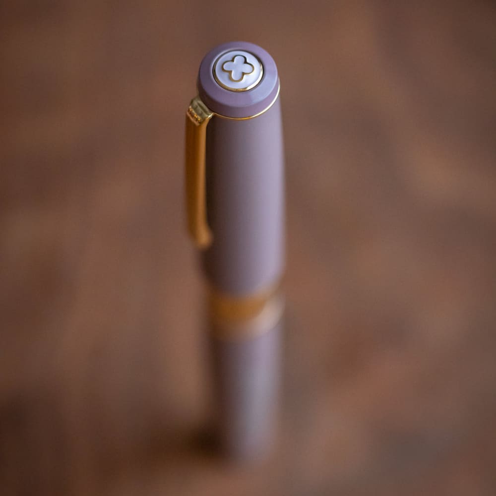 Model J Violet Ebonite with Gold trim - Fine - Fountain Pen