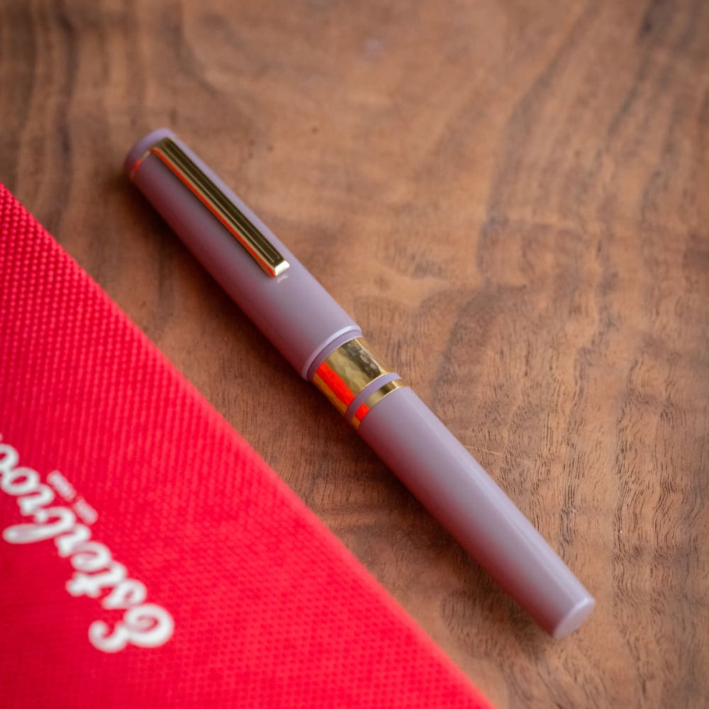 Model J Violet Ebonite with Gold trim - Fine - Fountain Pen