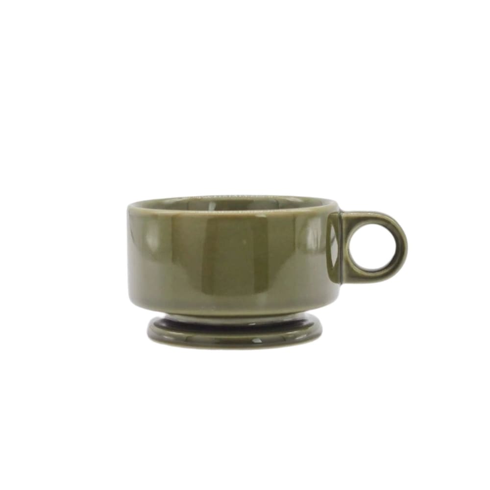 Smith stacking Footed Soup mug - green