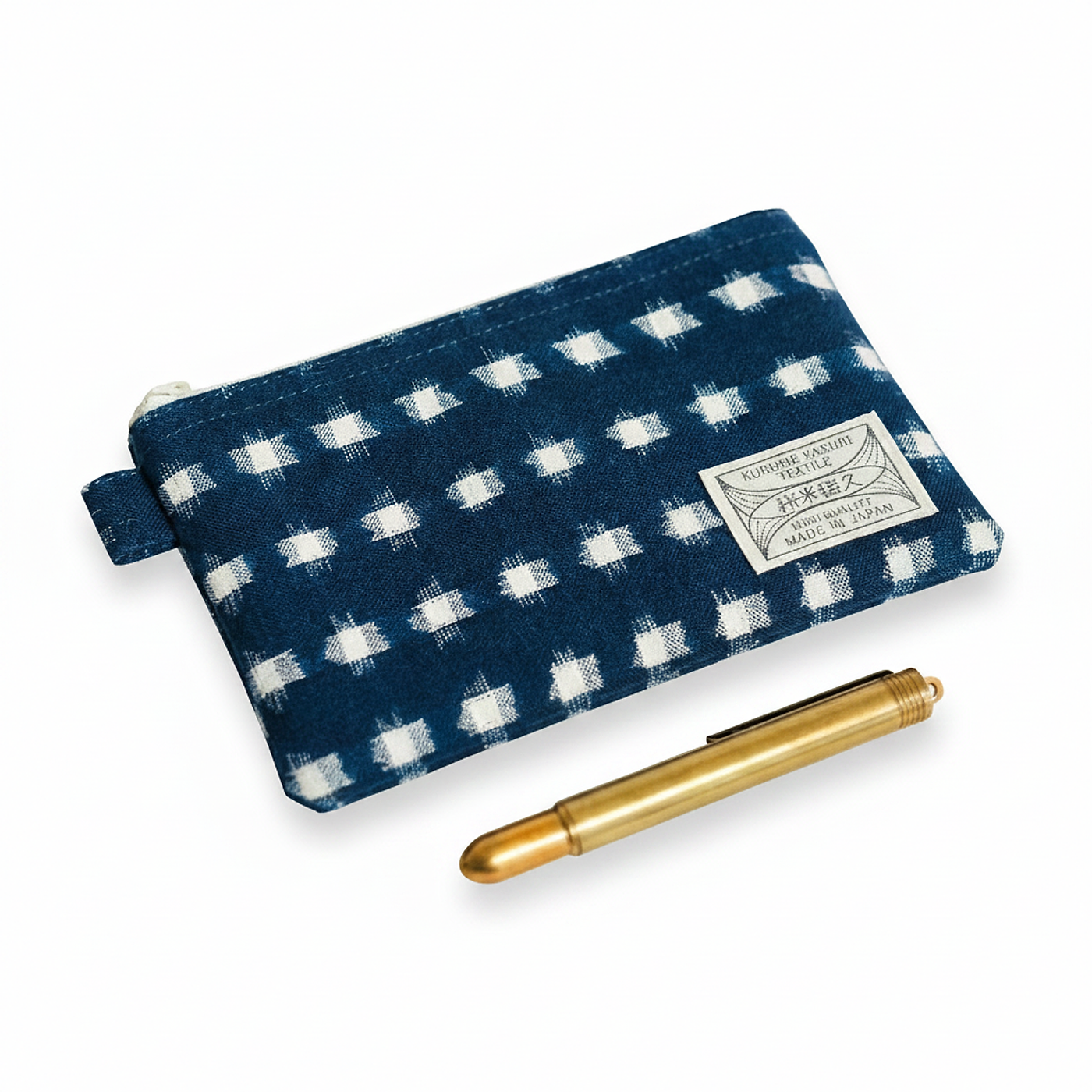 Pouch S Square dot Navy/White