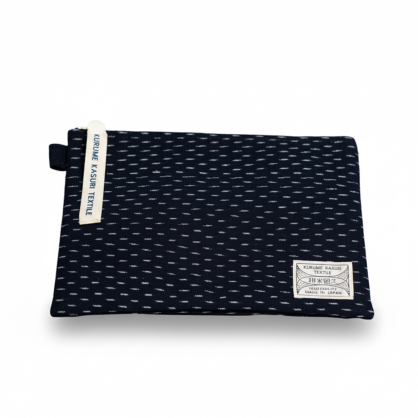 Pouch M Small dots Blue/White