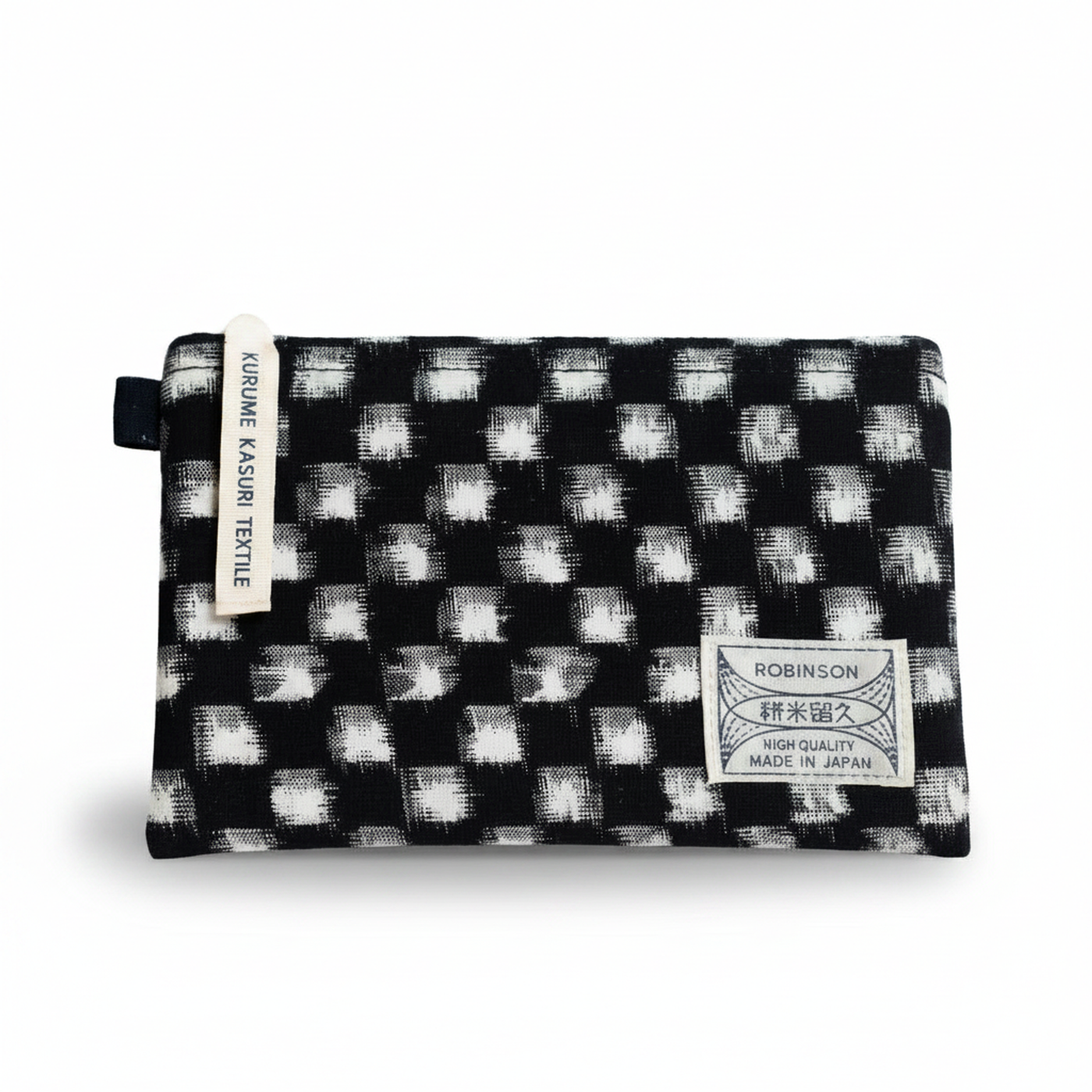 Pouch M Square dot Navy/White