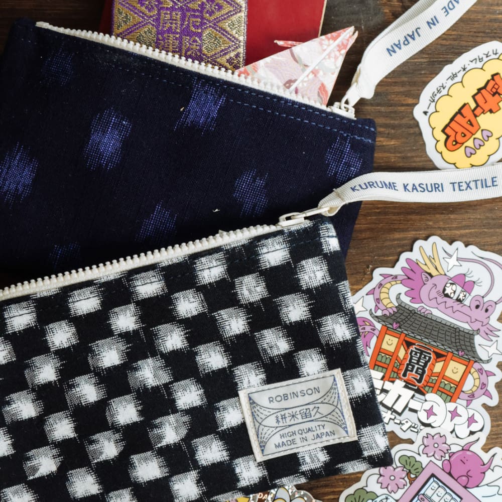 Pouch M Check Navy/White - POUCH