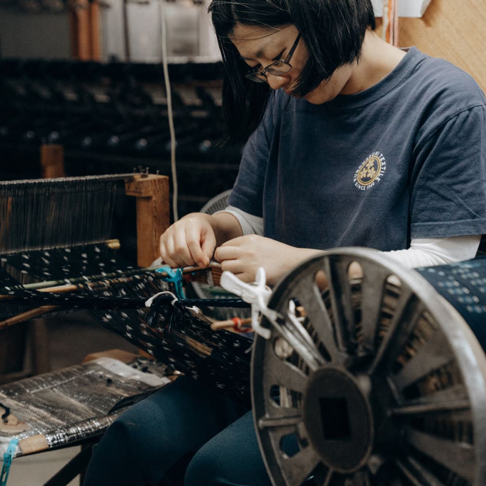 Pouch M Check Navy/White - POUCH