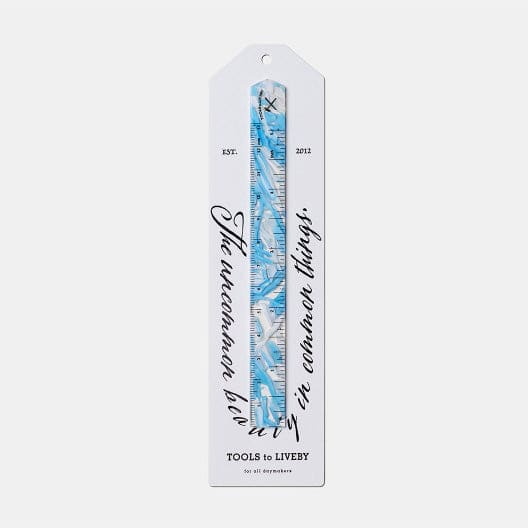 ruler / blue & white