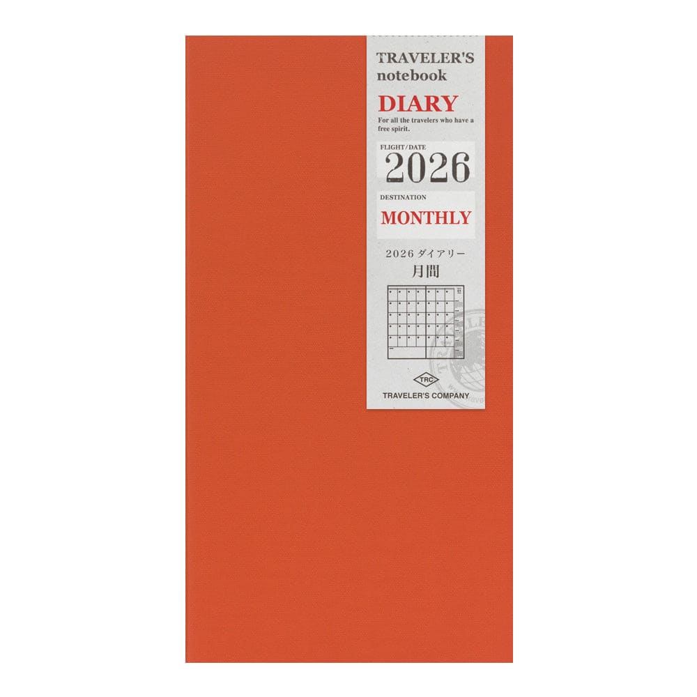 TRAVELER’S notebook Refill 2026 Monthly Regular size