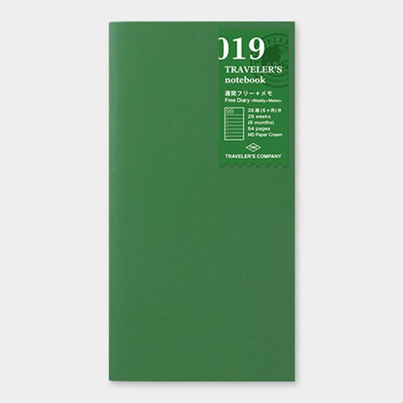 TRAVELER’S notebook Refill Free Diary Weekly + Grid Notebook
