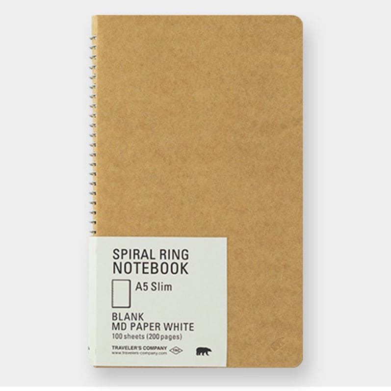 TRC SPIRAL RING NOTEBOOK <A5 Slim> MD White - The Outsiders