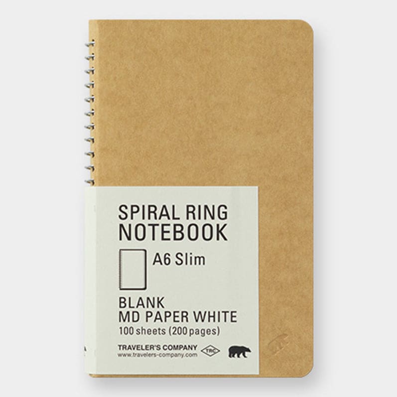 TRC SPIRAL RING NOTEBOOK <A6 Slim> MD White - The Outsiders
