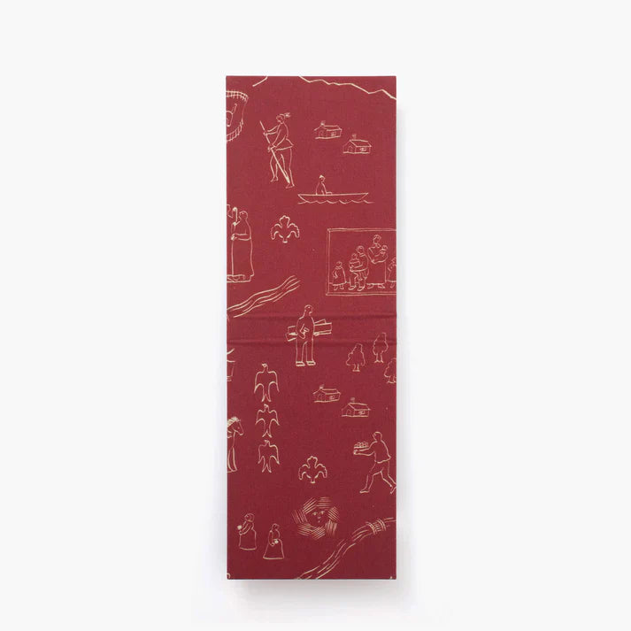 Mini note cover Palmehuset / History Burgundy