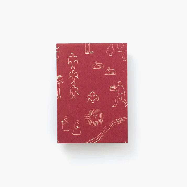 Mini note cover Palmehuset / History Burgundy