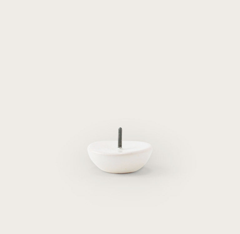 Ceramic Candle Holder EN Circle White