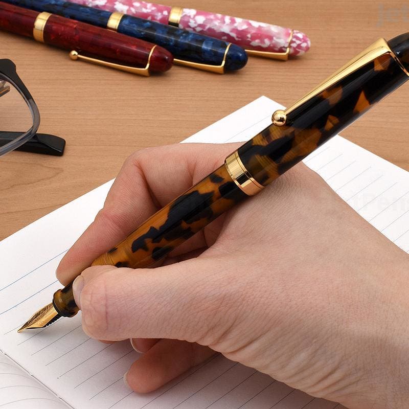 Acetate Red Marble Fountain Pen - Fountain Pen