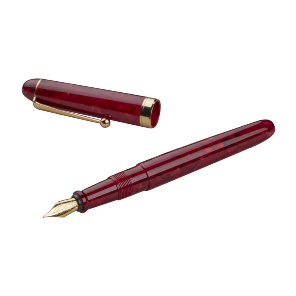 Acetate Red Marble Fountain Pen - Fountain Pen