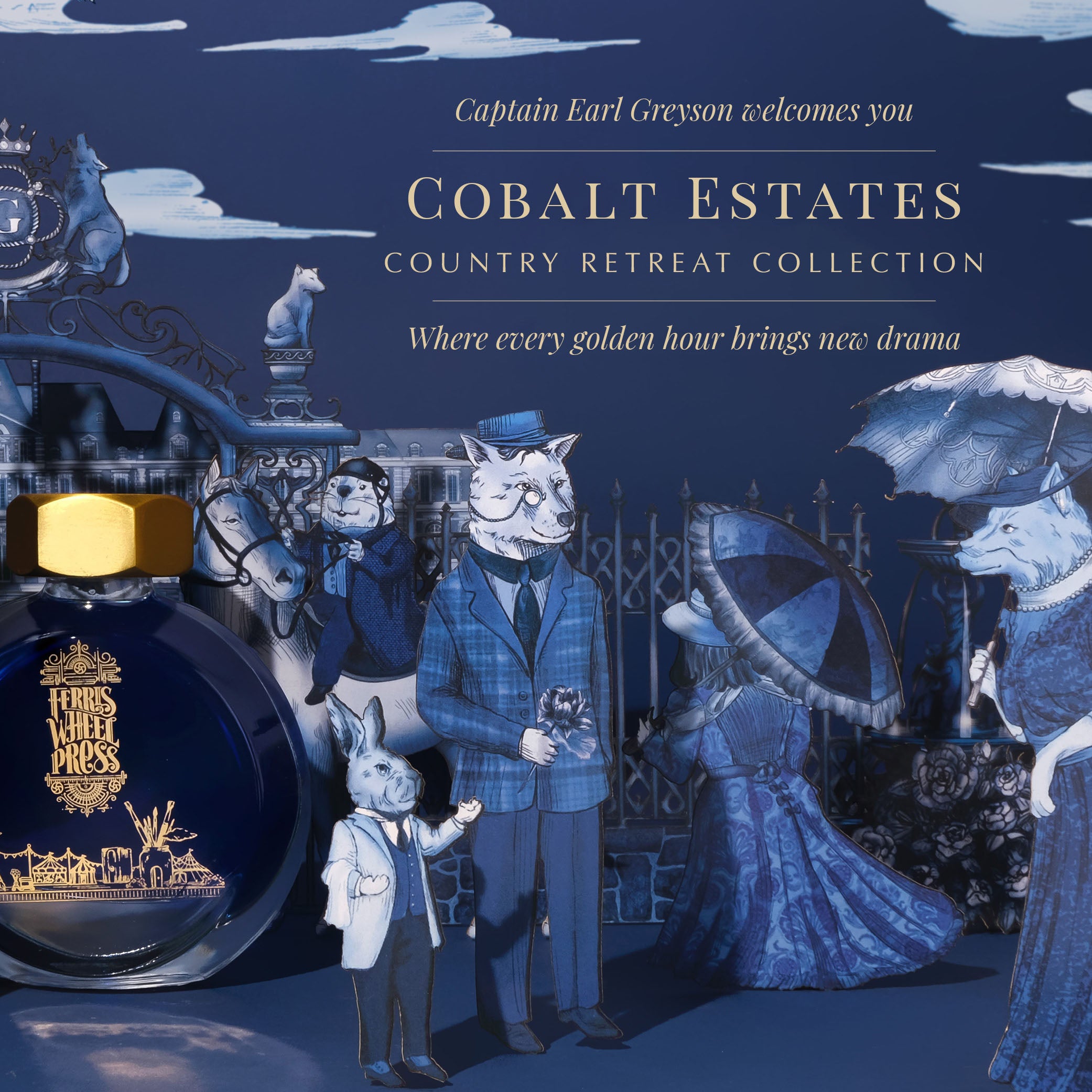 38ml Fountain Pen Ink - Cobalt Estates