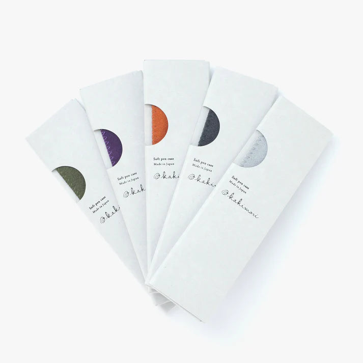 Kakimori Soft pen case White, Ultrasuede sleeve for one pen