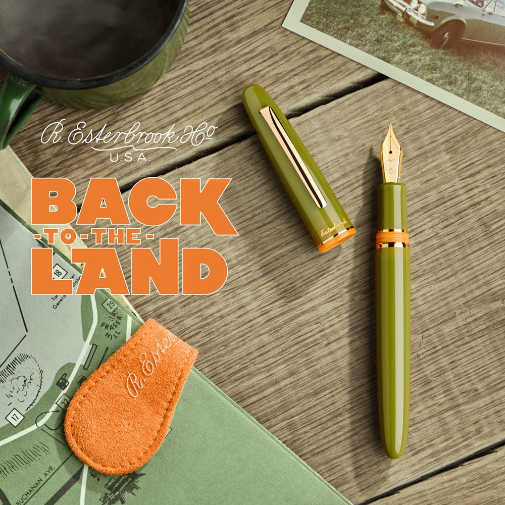 Back to the Lands Estie Fountain Pen / Funky Lake / Gold