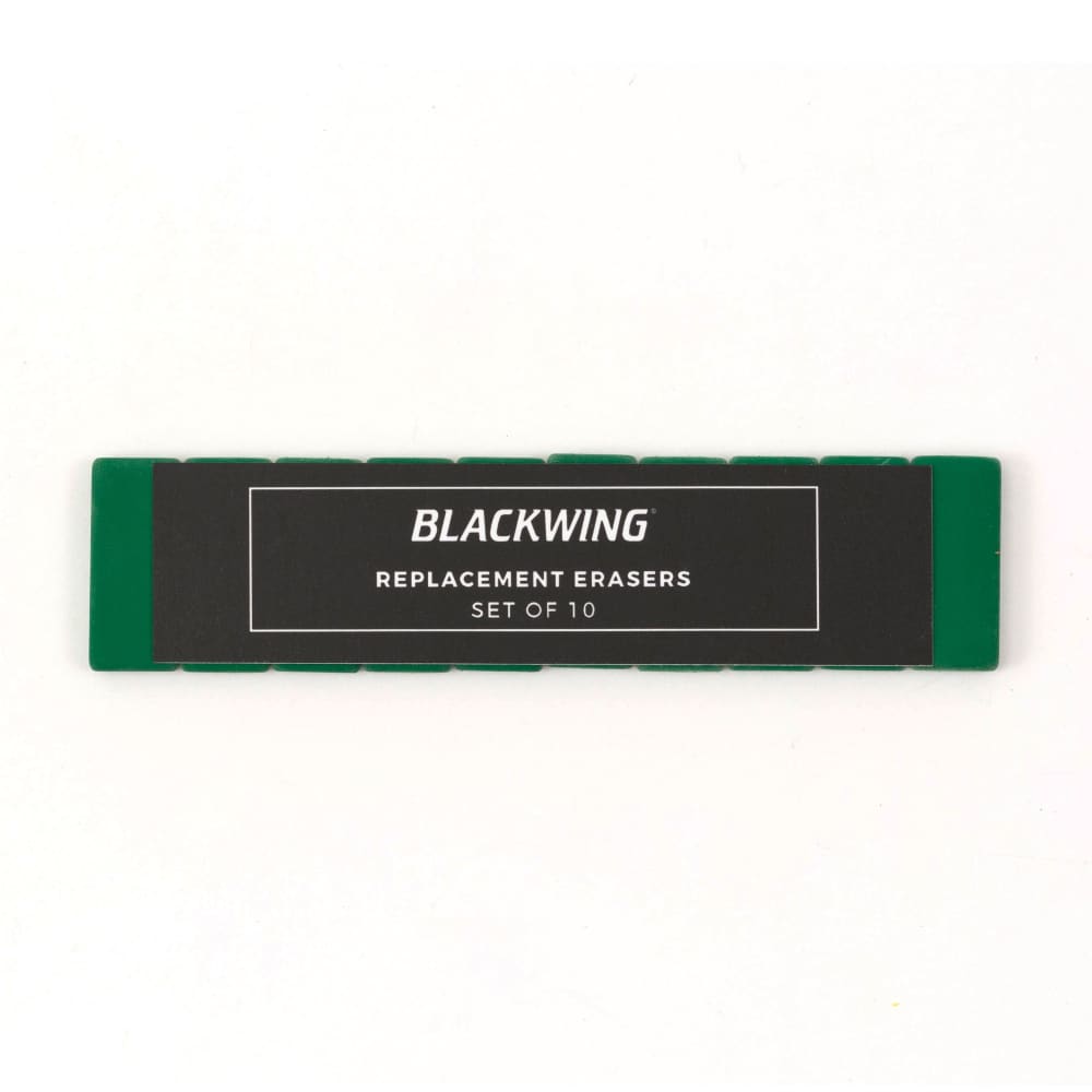 Replacement Pencil Erasers - Pack of 10 - Green