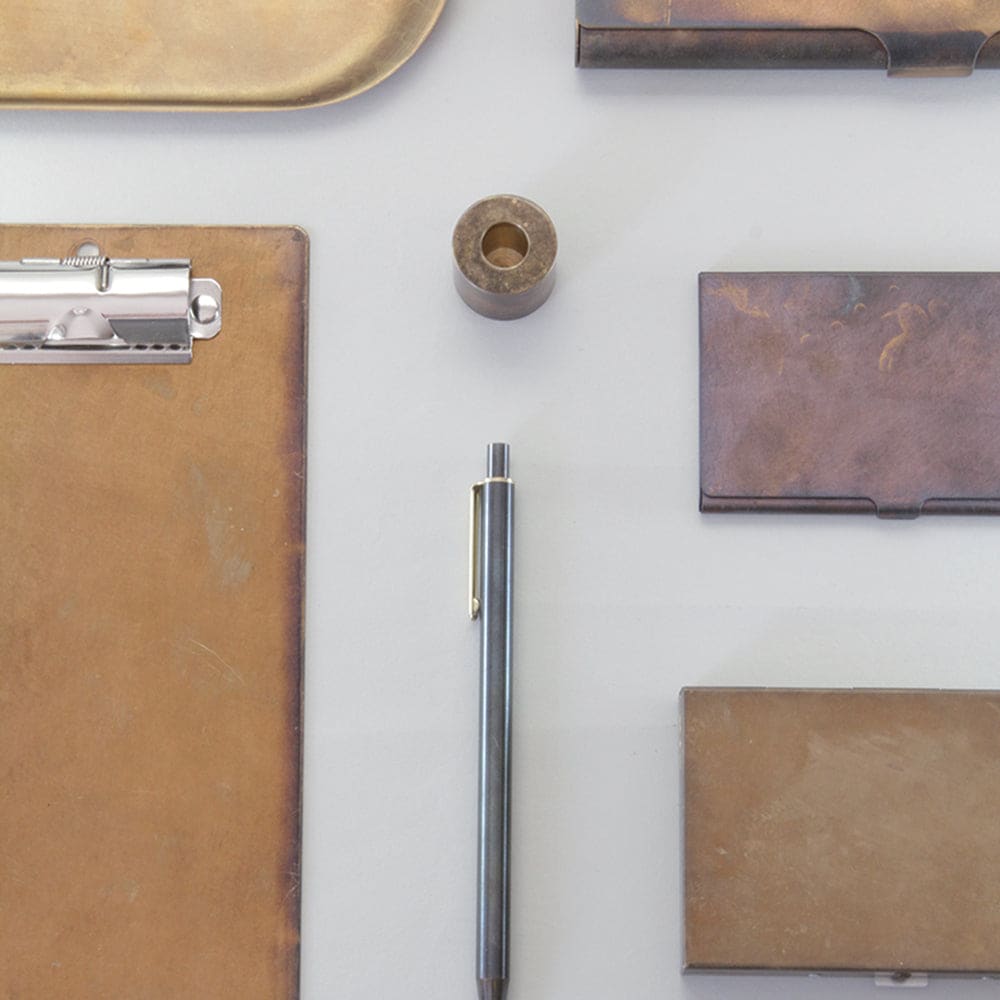 BRASS PEN STAND RUST - Pen Stand