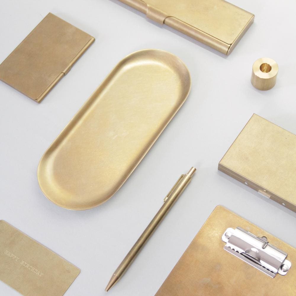 BRASS PEN STAND SOLID - Pen Stand