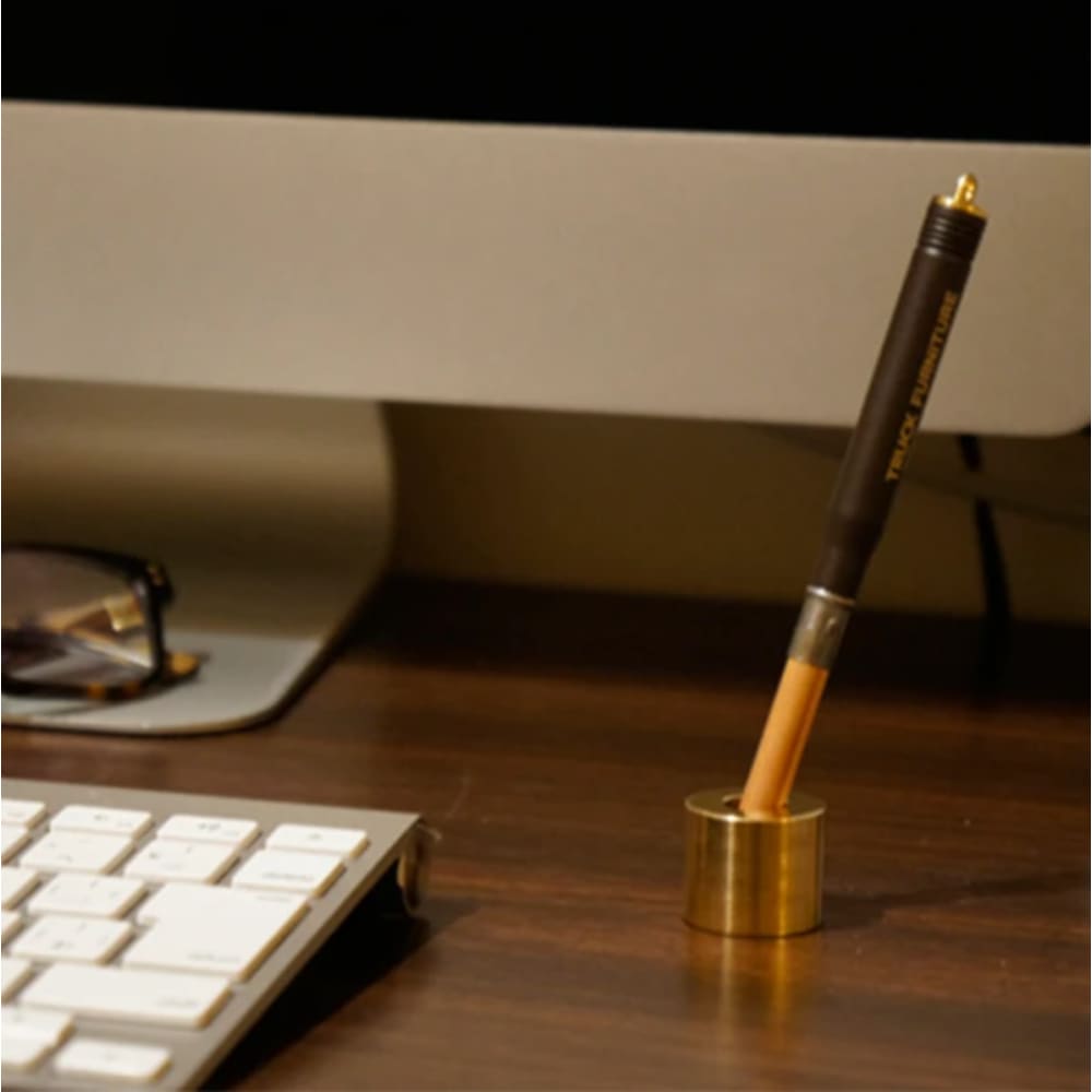 BRASS PEN STAND SOLID - Pen Stand