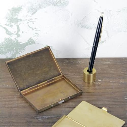 BRASS PEN STAND SOLID - Pen Stand