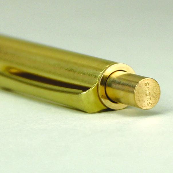 BRASS RETRACTABLE PEN RUST BLACK - Ballpoint Pen