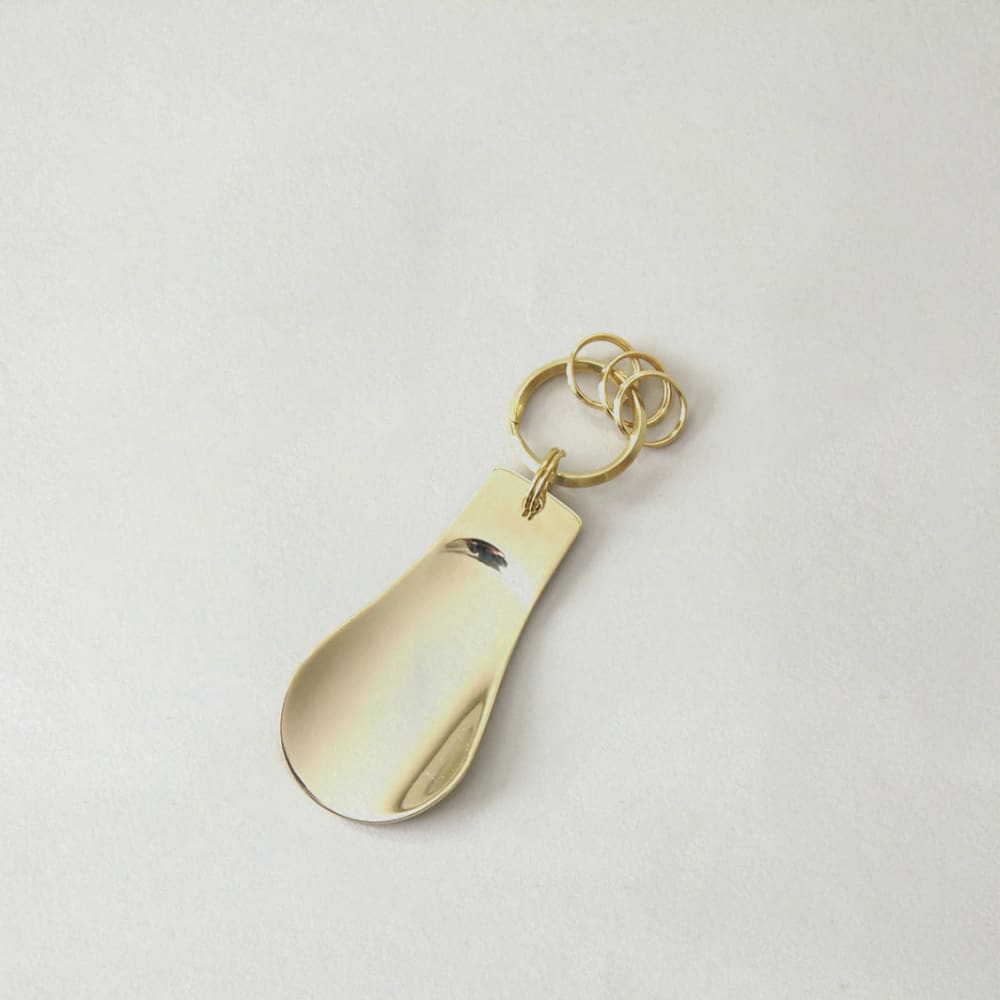 BRASS SHOE HORN KEY RING SOLID - Shoe Horn