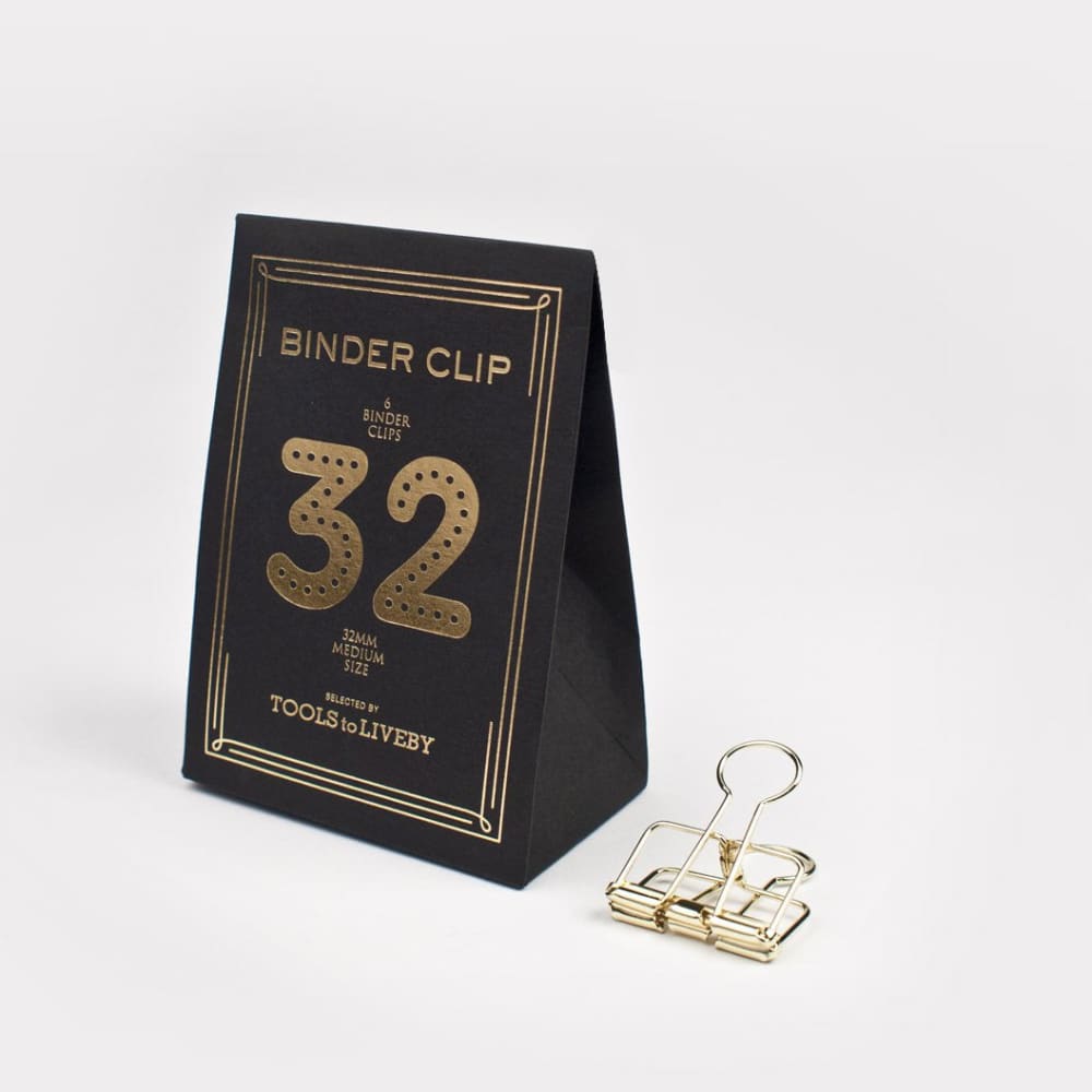 Clip 32mm - 6pcs per pack - Golden