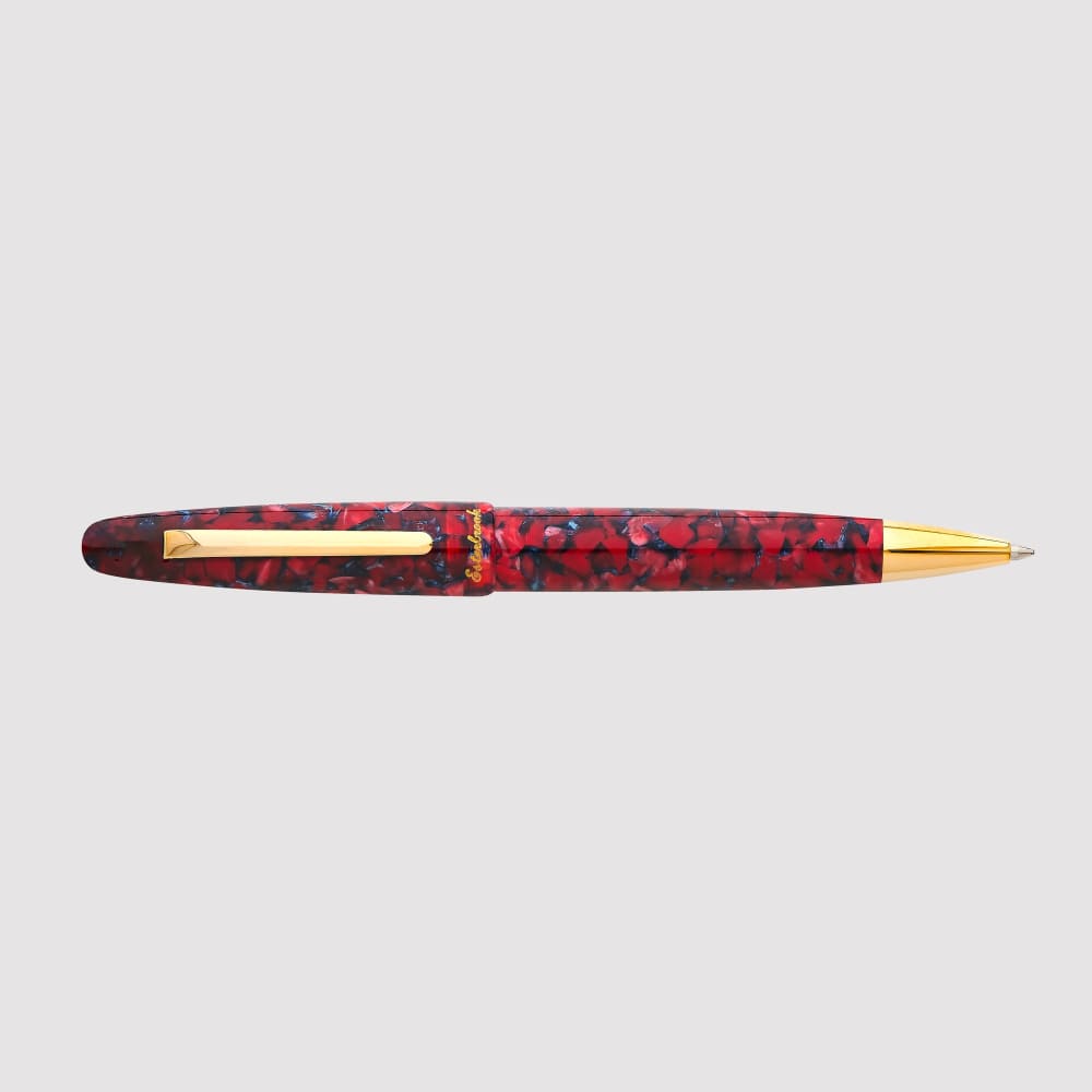 Estie Scarlet Gold Trim Ballpoint - Fountain Pen