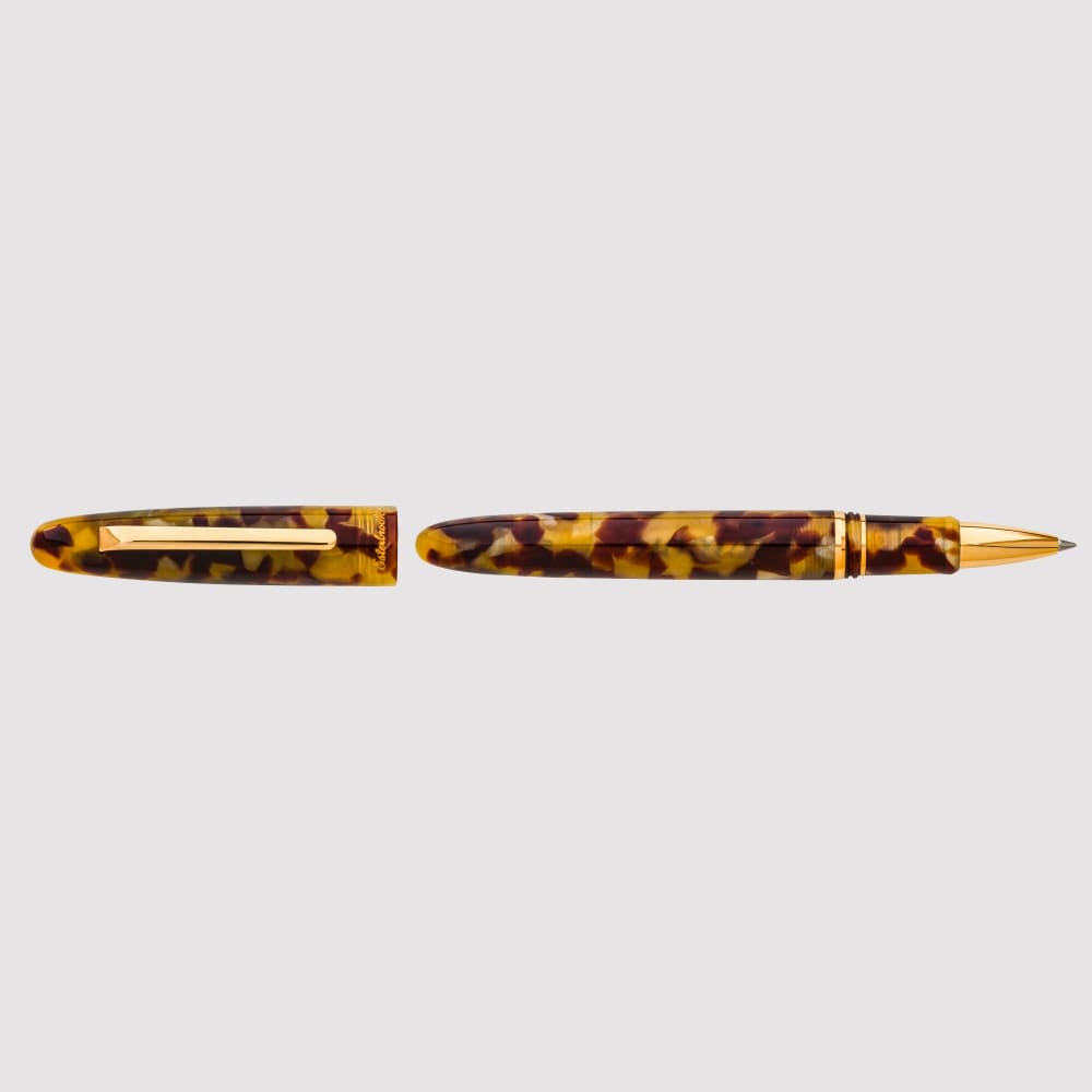 Estie Tortoise - Gold Trim Rollerball