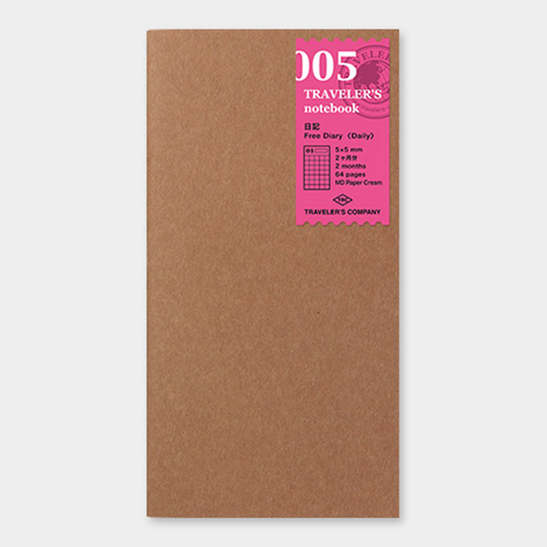 TRAVELER'S notebook Refill Free diary <Daily> 005   <Basic Item>